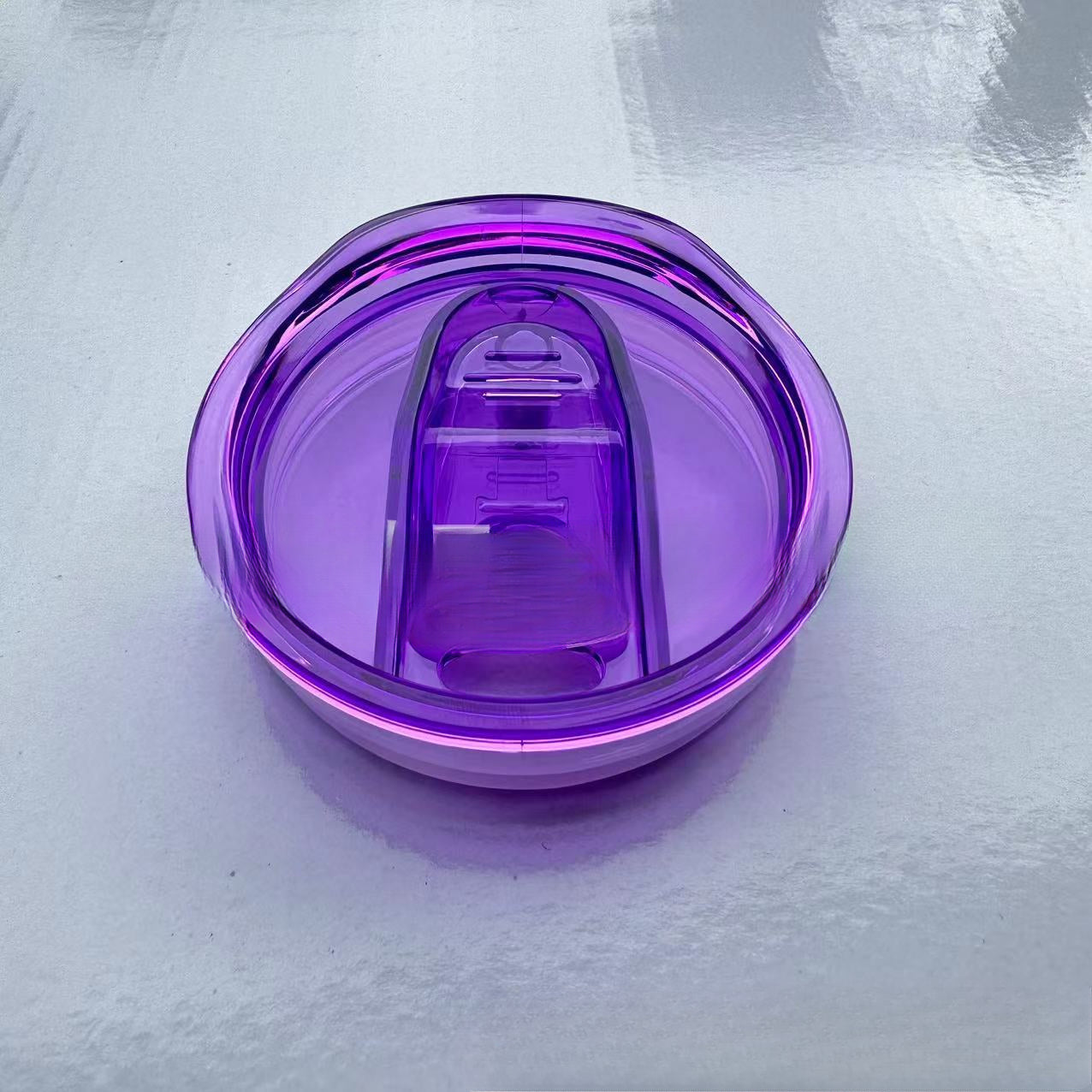 Wholesale 50pcs Glass Colored Stainless Steel Plastic Push Cup Lid